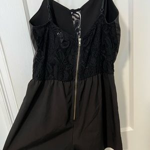Black romper lace back